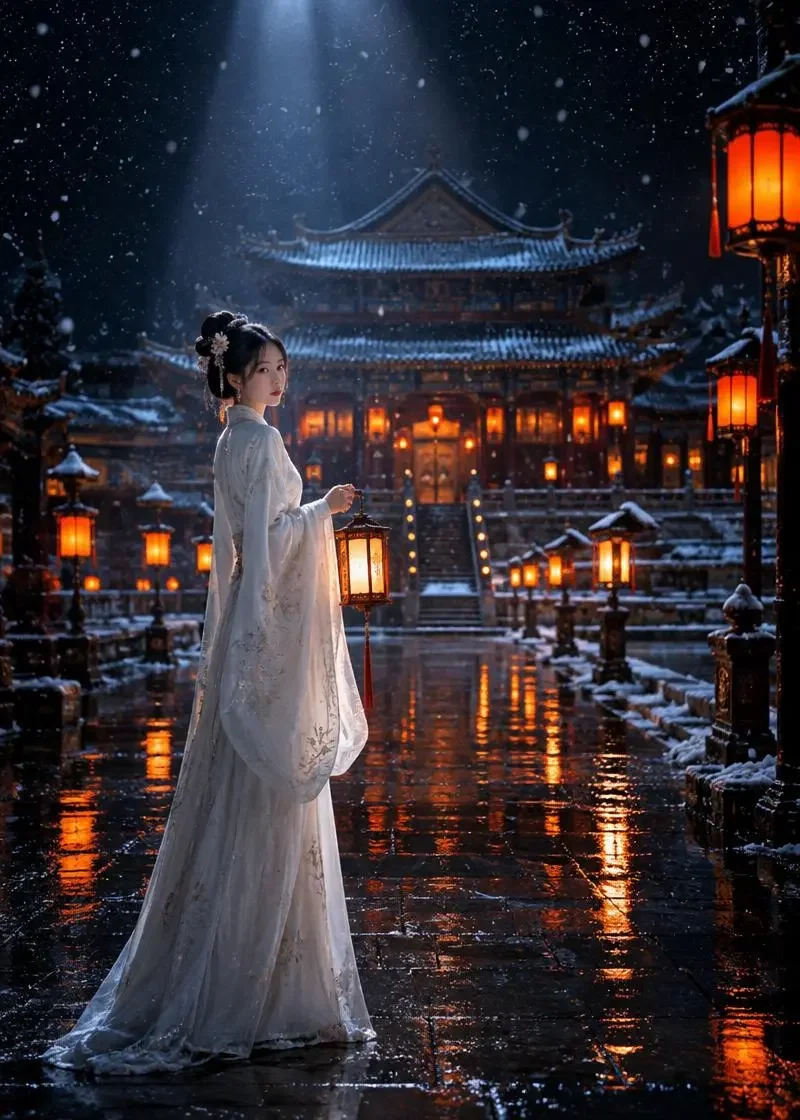 掌灯人：长安雪夜十二时海报，古装题材短剧，共60集